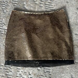 Rachel Zoe Gold Sequin mini skirt size 4
